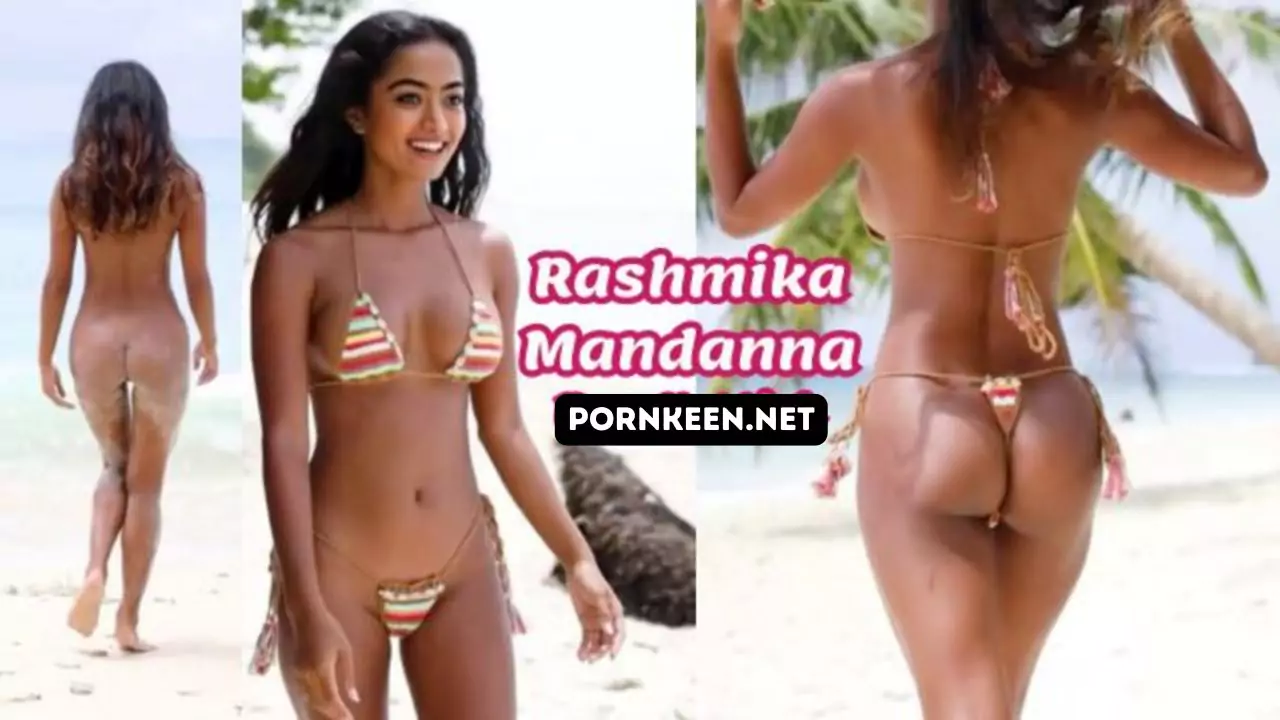 Rashmika Mandanna Sexy Shoot on Beach in Bikini Posing Ass