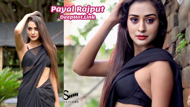 Payal Rajput Sexy Black Bra Shaved Armpit Nude Hot Hip Saree